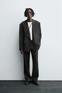 STRIPED SUIT PANTS