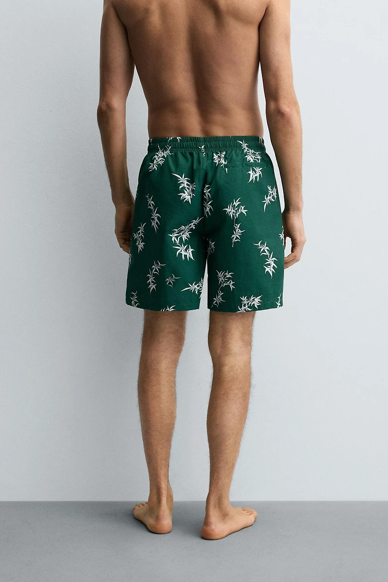 LONG LEAF PRINT SWIMSUIT