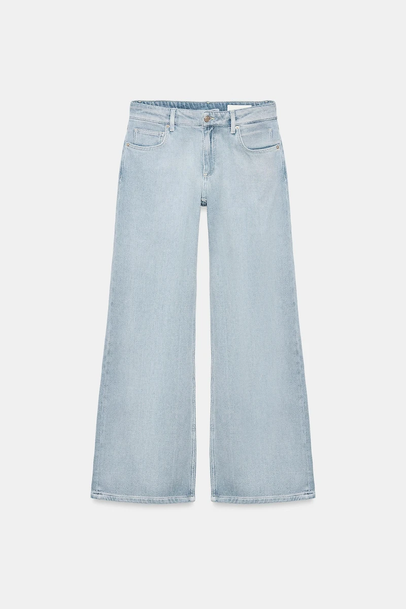 ZW COLLECTION LOW-RISE WIDE LEG JEANS