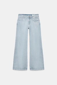 ZW COLLECTION LOW-RISE WIDE LEG JEANS