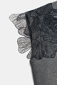 FLORAL RIBBED TOP