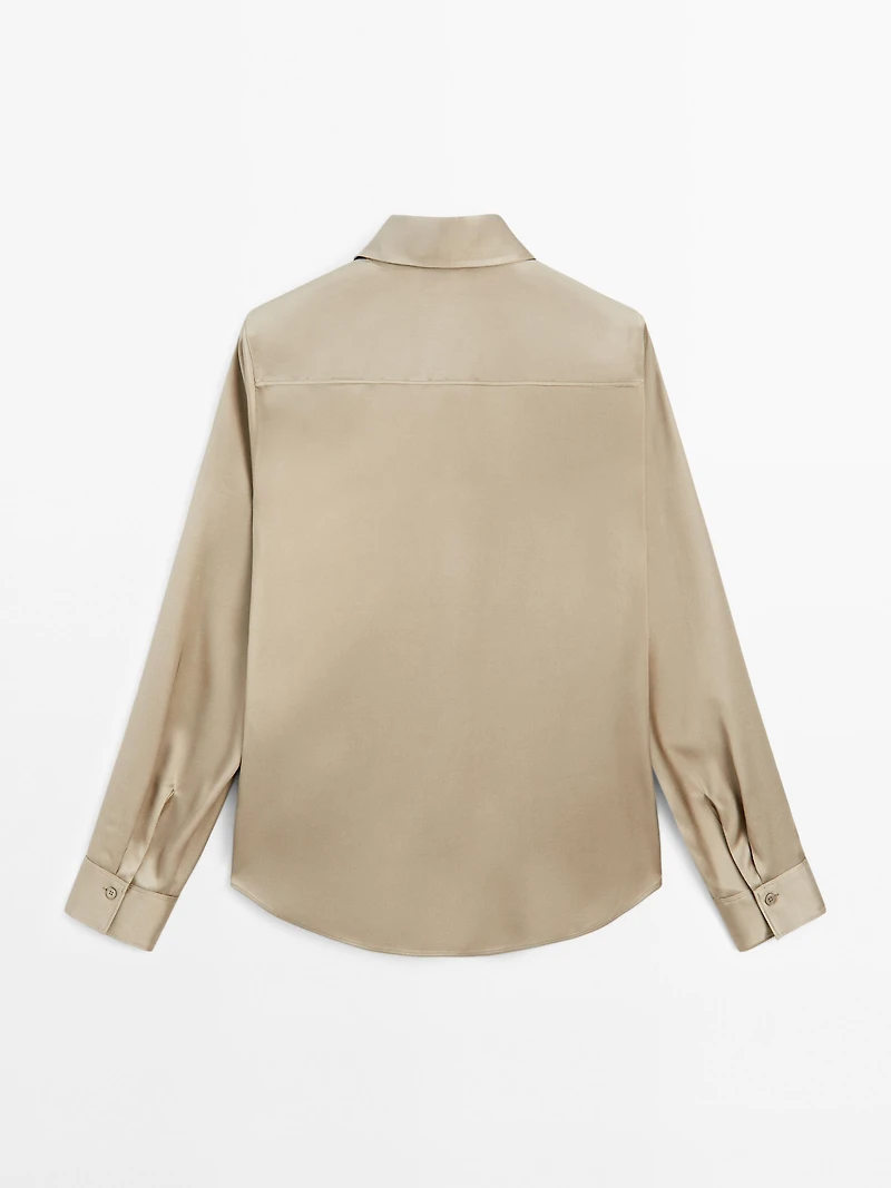 Flowing satin shirt