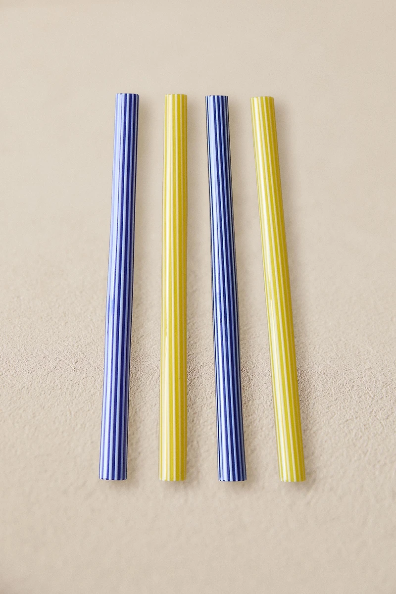 LOT PATÈRES BOROSILICATO RAYURES (LOT DE 4)