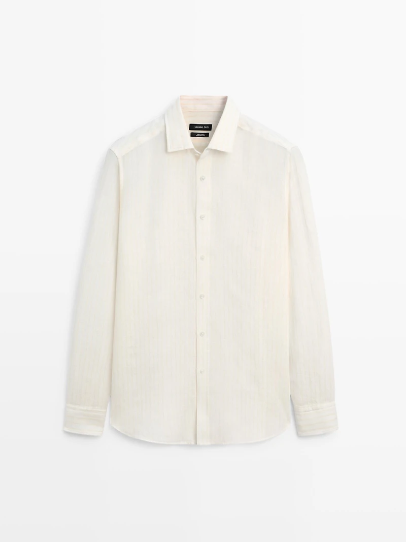 100% linen regular fit shirt