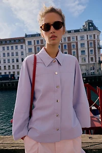BLOUSON EN LIN MANCHES BALLON