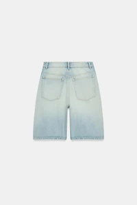 MID-RISE BAGGY DENIM SHORTS