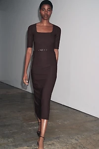 BELTED LONG DRESS