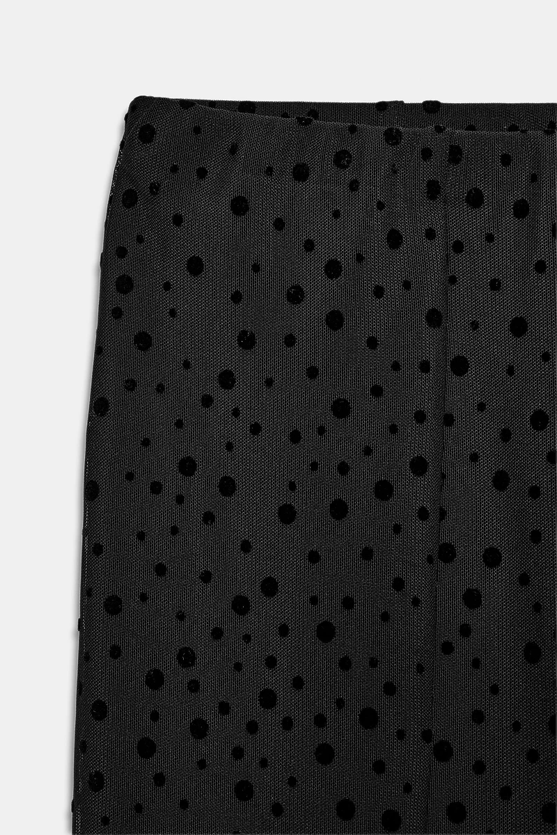 SWISS DOT MIDI SKIRT