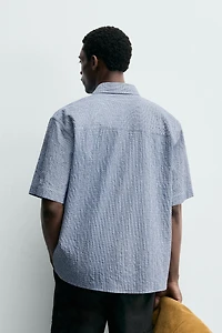 CHEMISE REGULAR FIT À CARREAUX TEXTURÉE