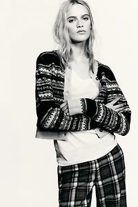 JACQUARD KNIT CARDIGAN