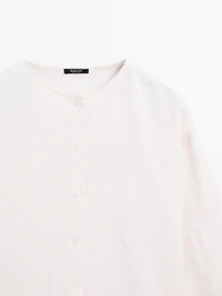 100% linen flowing shirt with buttons