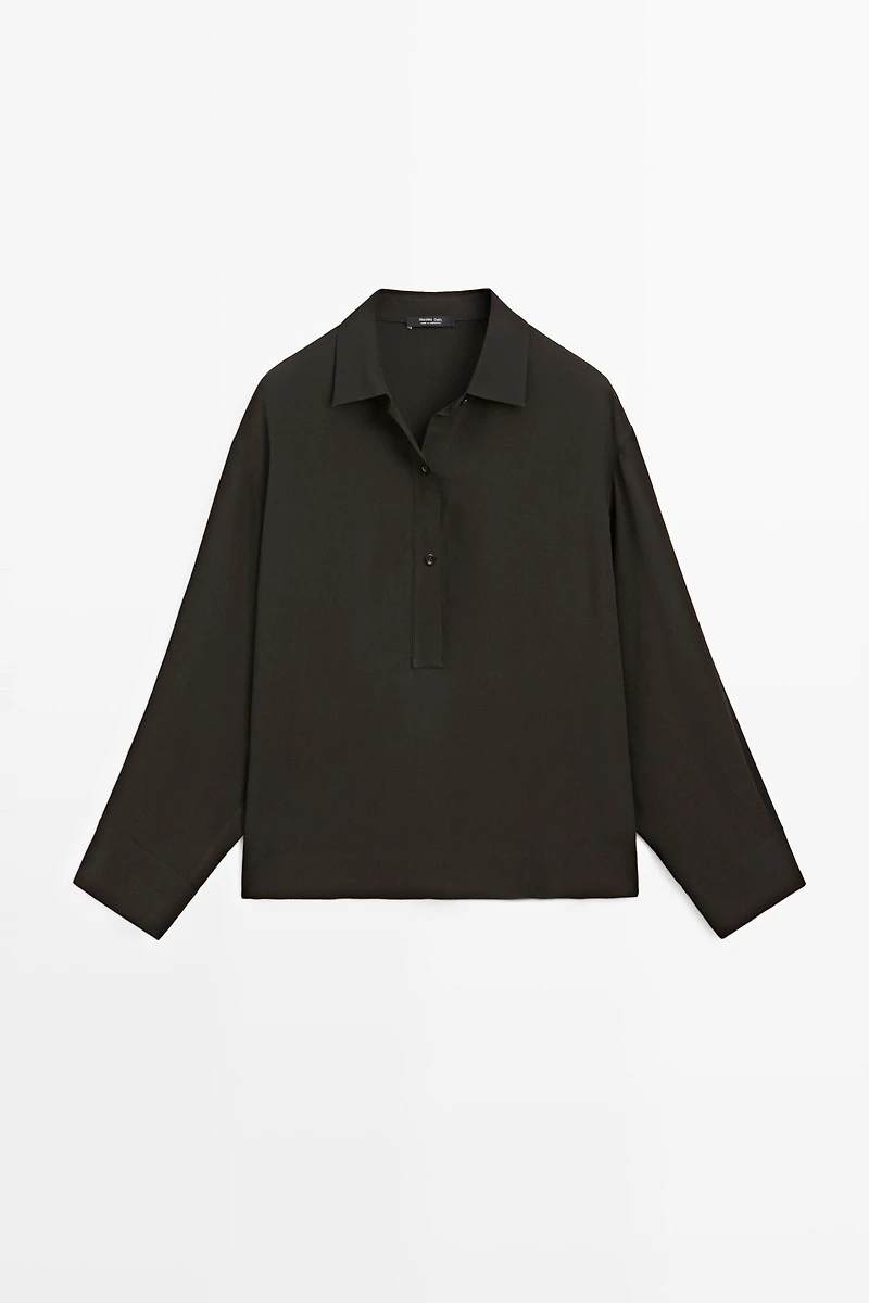 Flowing button-up shirt