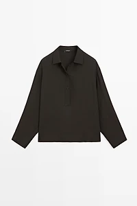Flowing button-up shirt