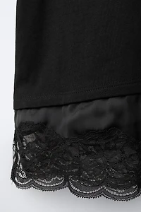 COMBINATION LACE T-SHIRT