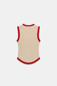 CONTRAST TRIM T-SHIRT