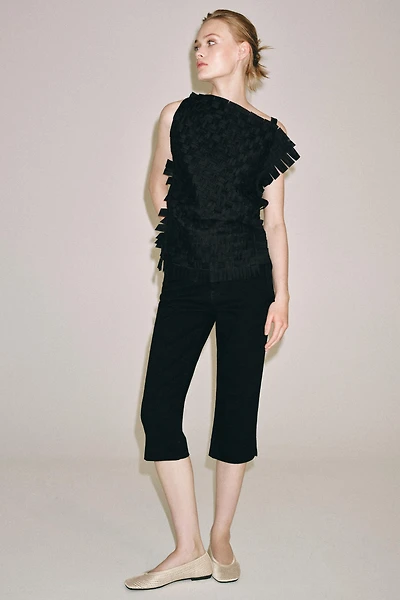 BRAIDED EFFECT BALLET FLATS