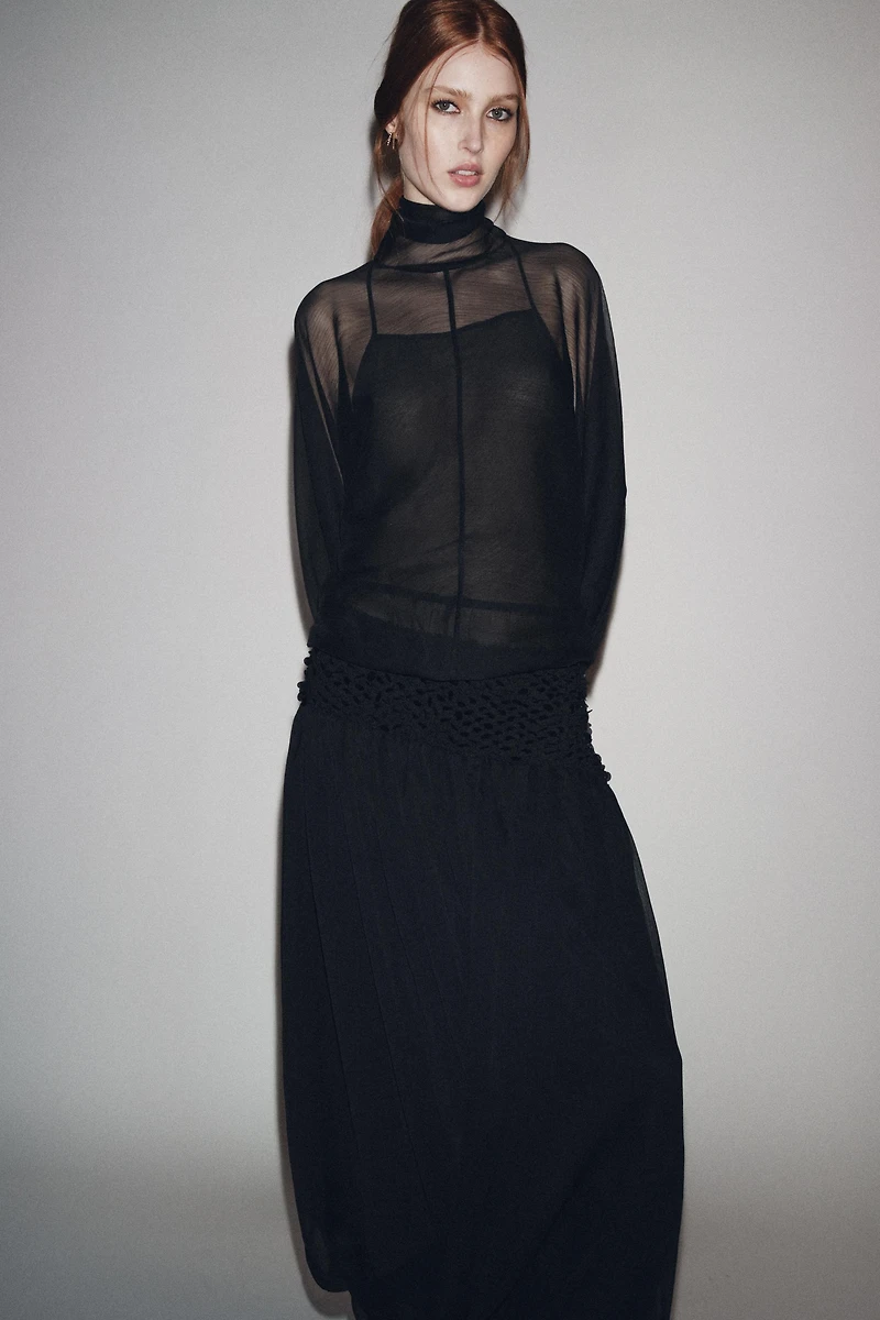 BLOUSE SEMI-TRANSPARENTE ZW COLLECTION