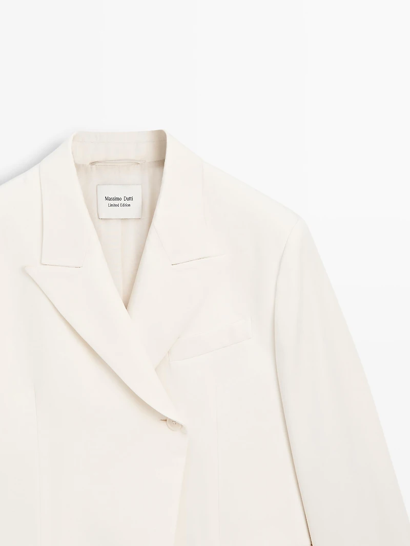 Wool blend crossover blazer - LIMITED