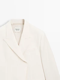 Wool blend crossover blazer - LIMITED