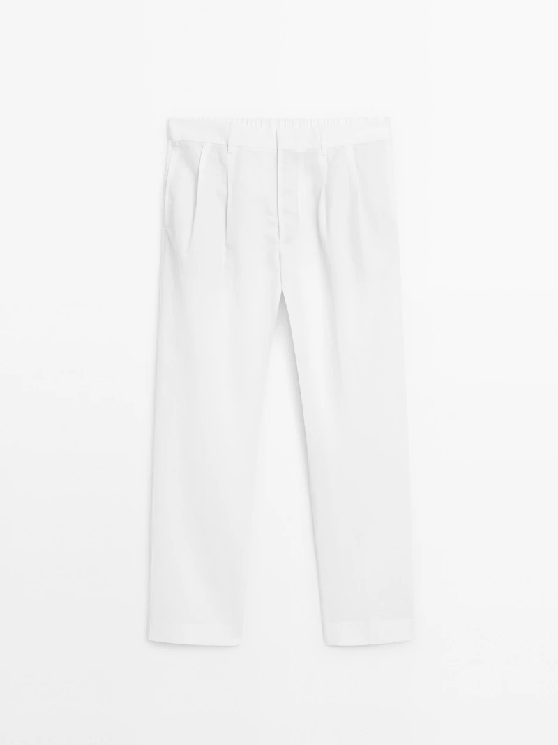 Balloon fit trousers with double darts
