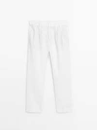 Balloon fit trousers with double darts