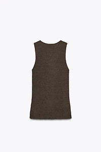 TEXTURED KNIT LONG TOP