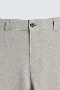TEXTURED STRETCH PANTS
