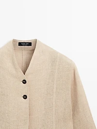Surchemise à boutons visibles en laine
