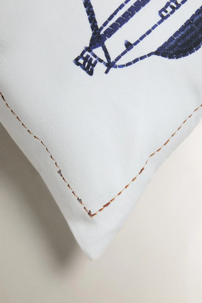 BOAT THROW PILLOW COVER