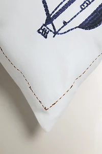 BOAT THROW PILLOW COVER