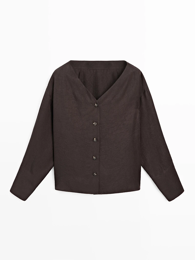 Blouse fluide avec boutons