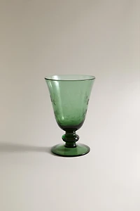VERRE À PIED FEUILLE DE NOËL
