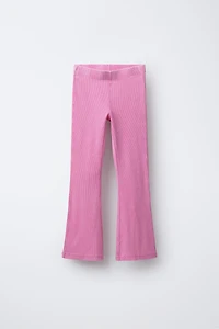 HEAVY WEIGHT T-SHIRT AND WASHED EFFECT RIB FLARE LEGGINGS SET