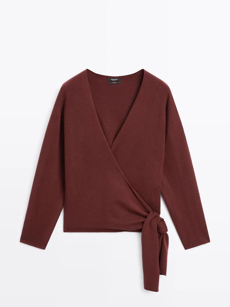 100% wool double-breasted cardigan