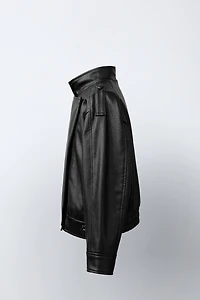 BLOUSON CROISÉ EN MATIÈRE SYNTHÉTIQUE