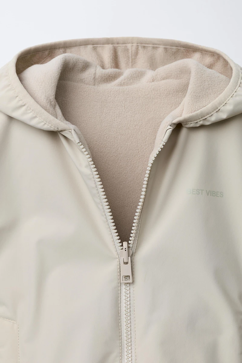 REVERSIBLE NYLON FLEECE JACKET
