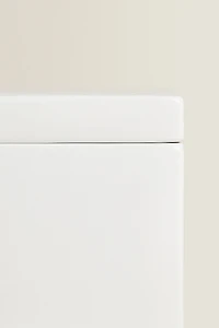 WHITE EARTHENWARE BATHROOM STORAGE JAR