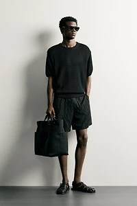 GEOMETRIC JACQUARD SHORTS