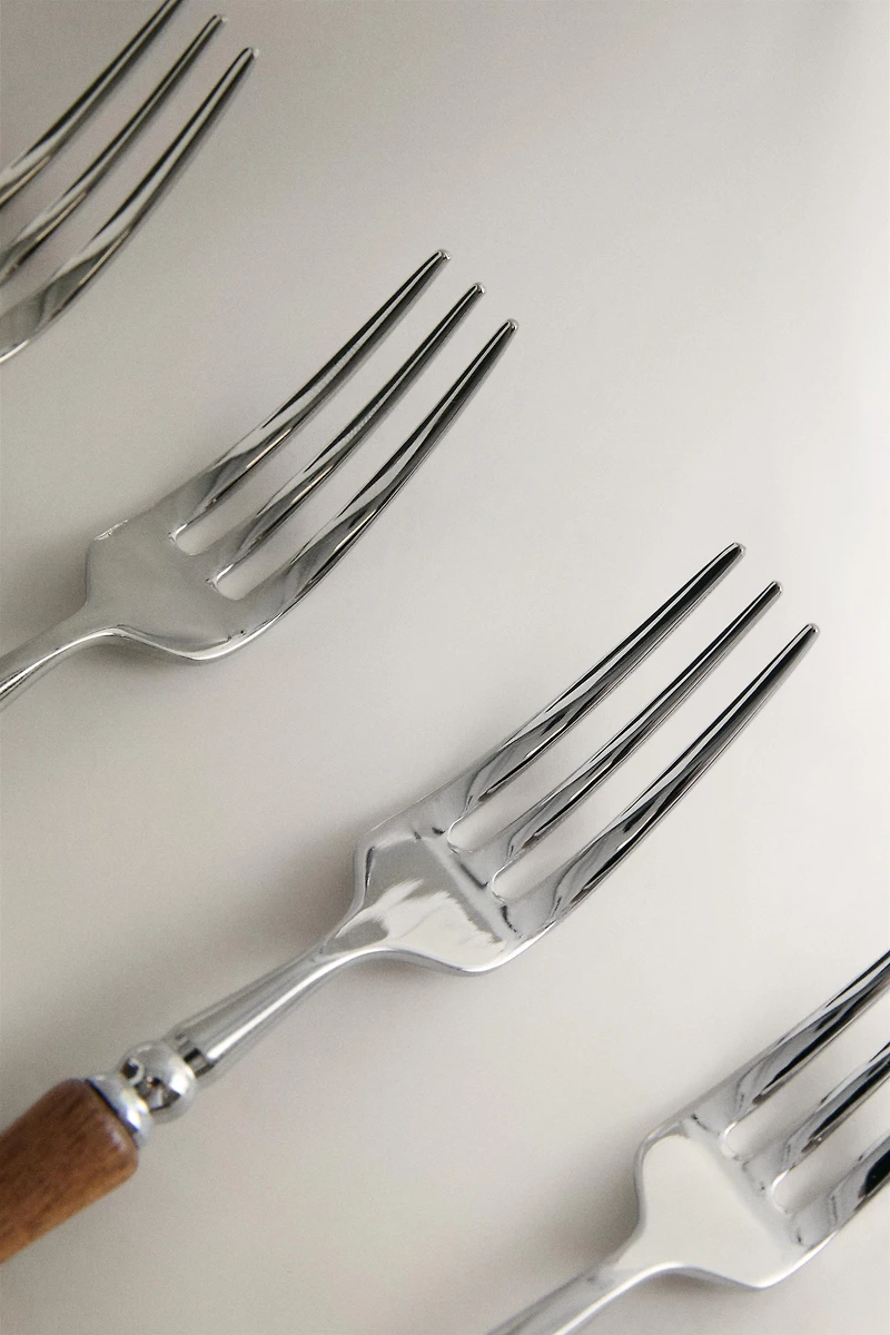 PACK OF ACACIA WOOD HANDLE BRUNCH FORKS (PACK OF 4)