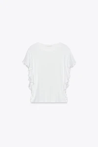 T-SHIRT MANCHES À VOLANTS