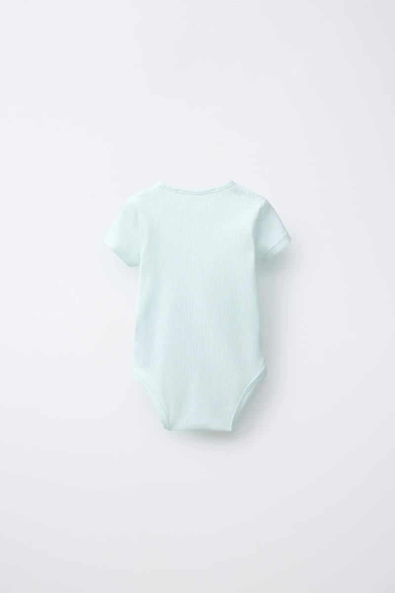 FIVE-PACK HENLEY NECK SHORT SLEEVE BODYSUITS