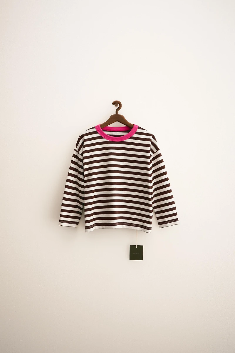 ZARA TIMELESS - STRIPED TRIM T-SHIRT