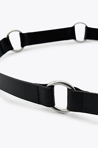 CEINTURE EN CUIR COMBINÉE CHAÎNES