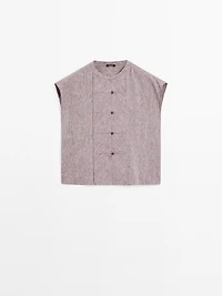 Flowing blouse with bib detail