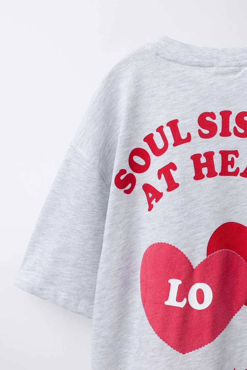 HEART PRINT T-SHIRT