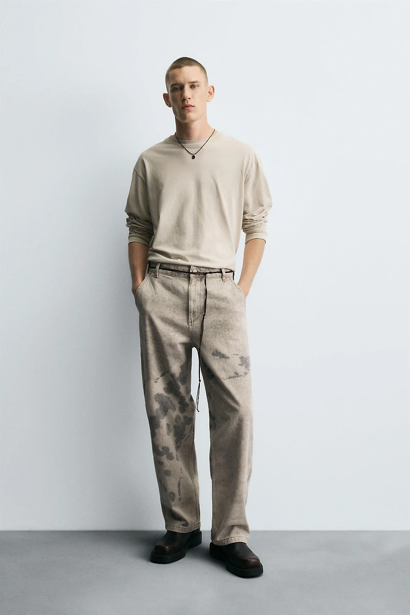 DALMATIAN PRINT CARPENTER PANTS