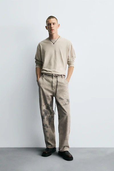 DALMATIAN PRINT CARPENTER PANTS