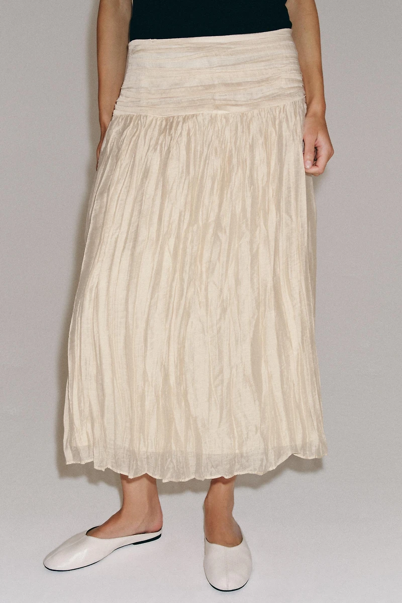 JUPE MIDI DRAPÉE ZW COLLECTION