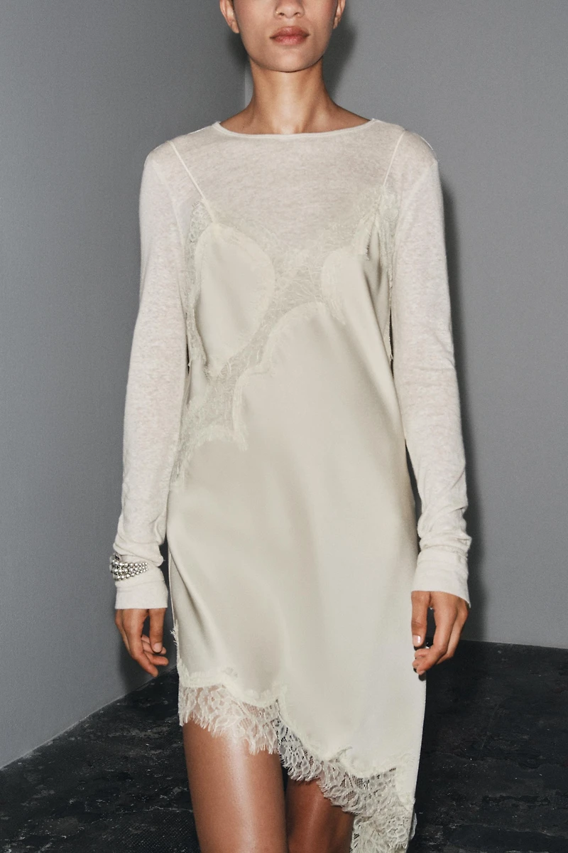 LONG SLEEVE T-SHIRT WITH LINEN