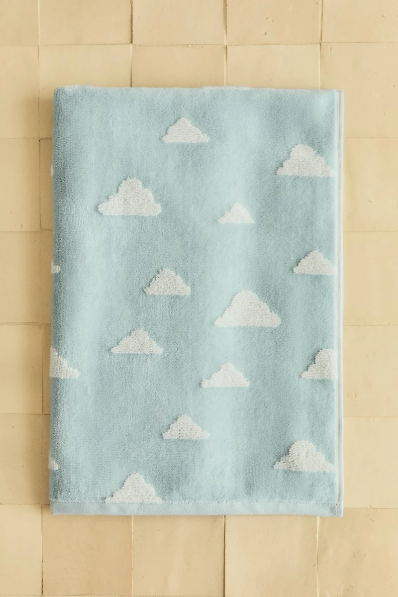SERVIETTE DE BAIN ENFANT NUAGES